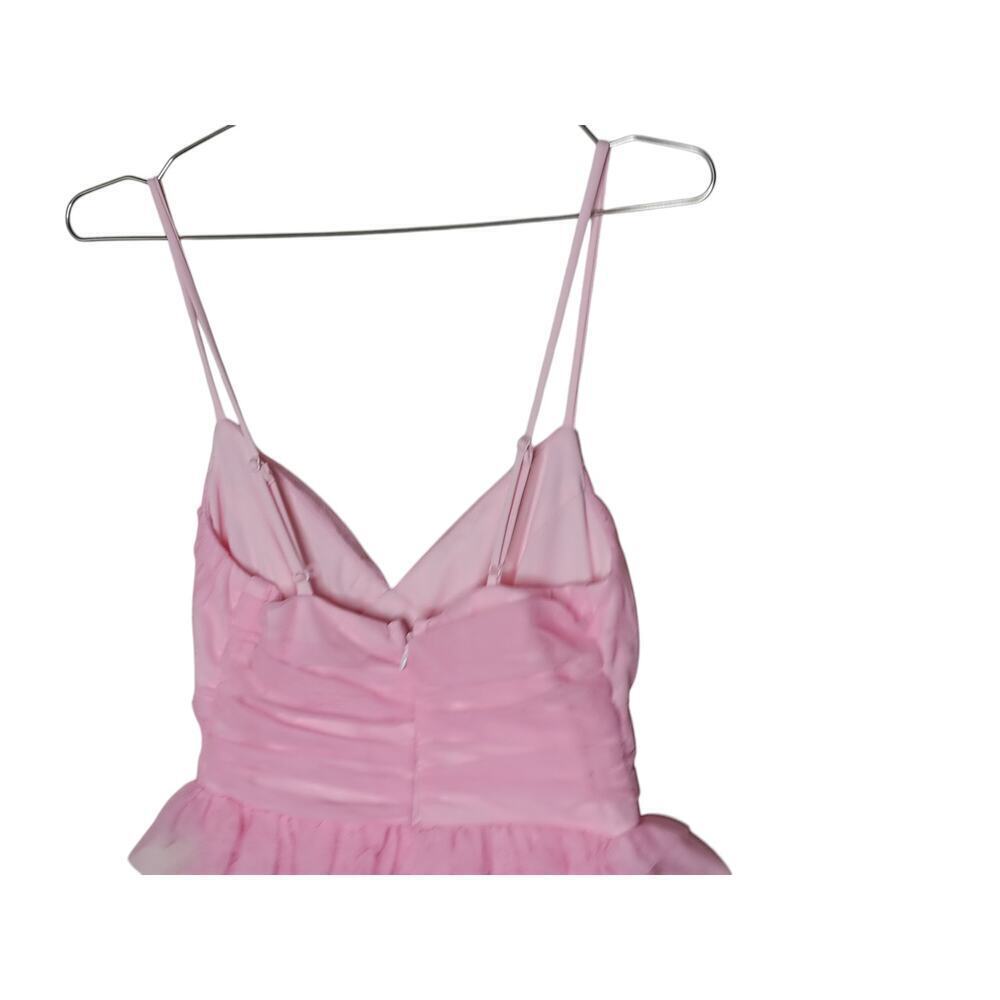 New without Tags Lulus Pink Tulle Pleated Sleeveless Tiered Mini Dress SZ XS - Picture 13 of 16